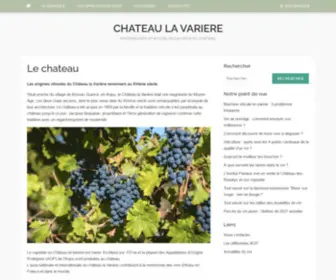 Chateaulavariere.com(Chateau la Varière) Screenshot