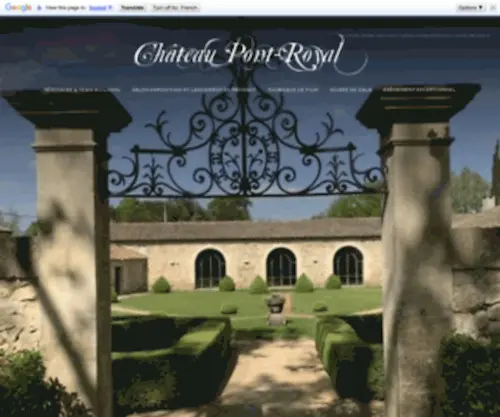 Chateaupontroyal.com(Location de château pour séminaire et mariage Bouches) Screenshot
