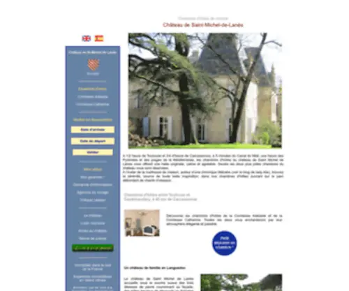 Chateausaintmichel.fr(Château de Saint Michel de Lanès) Screenshot