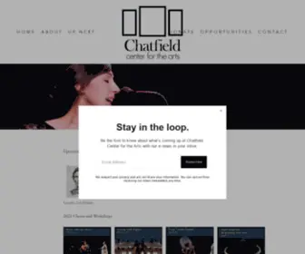 Chatfieldarts.org(Chatfield Center for the Arts) Screenshot