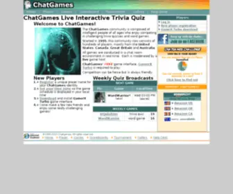 Chatgames.com(ChatGames Live Trivia Quiz Home) Screenshot