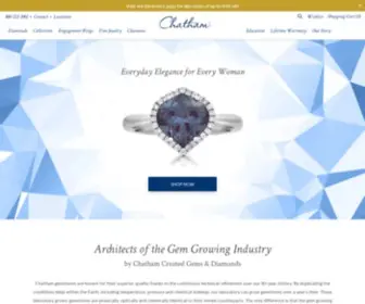 Chatham.com(Chatham Lab Grown Diamonds and Lab Grown Gemstones) Screenshot