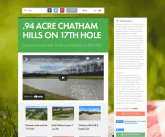 Chathamhillsland.com(94 ACRE CHATHAM HILLS ON 17TH HOLE) Screenshot