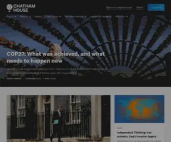 Chathamhouse.org(International Affairs Think Tank) Screenshot
