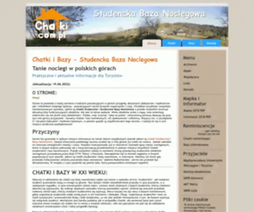 Chatki.com.pl(Studencka Baza Noclegowa) Screenshot
