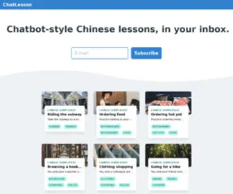 Chatlesson.com(Learn Chinese with chatbot lessons) Screenshot