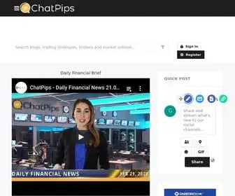 Chatpips.com(Share Your Financial News and Activities Stream) Screenshot