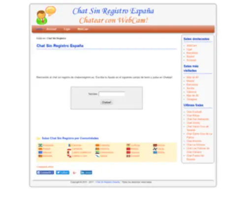Chatsinregistro.es(Chat Sin Registro España) Screenshot