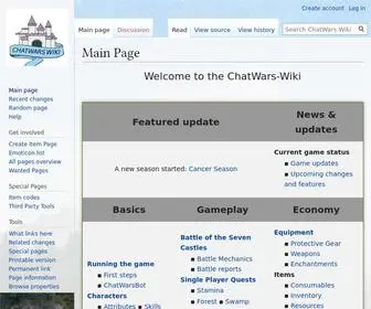 Chatwars-Wiki.de(ChatWars Wiki) Screenshot