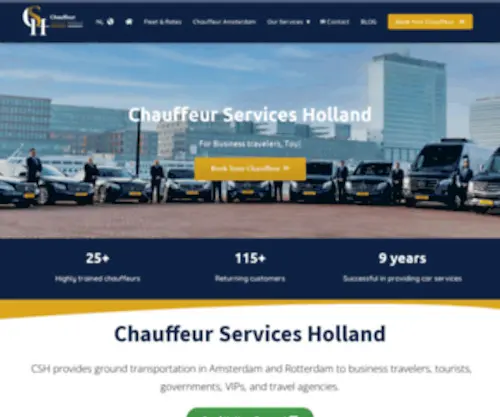 Chauffeurservicesholland.com(Chauffeur Services Holland) Screenshot