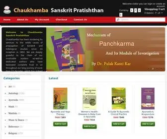 Chaukhambabooks.in(Chaukhamba Sanskrit Pratishthan) Screenshot