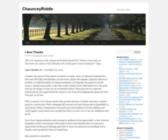 Chaunceyriddle.com(Learning to Think) Screenshot