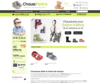 Chausspetons.com(Chaussure bébé et enfants de marque) Screenshot