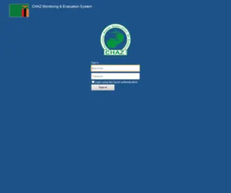 Chazhmis.org(CHAZ Monitoring & Evaluation System) Screenshot