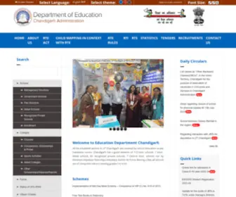 Chdeducation.gov.in(Department of Education Chandigarh Administration) Screenshot