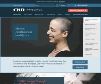 CHD.org(Mental Health Care Western MA) Screenshot