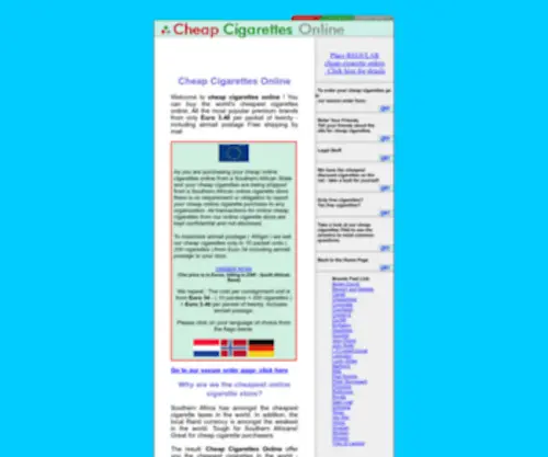 Cheap-Cigarettes.co.za(The world's cheapest premium cigarettes online) Screenshot