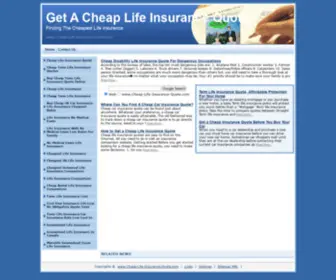 Cheap-Life-Insurance-Quote.com(Search For Cheap Life Insurance Quotes) Screenshot