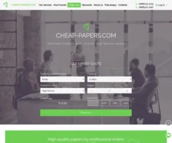 Cheap-Papers.com(Buy Cheap Papers Online from Professional Writers) Screenshot