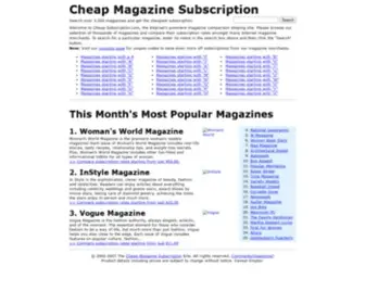 Cheap-Subscription.com(Cheap Magazine Subscription) Screenshot