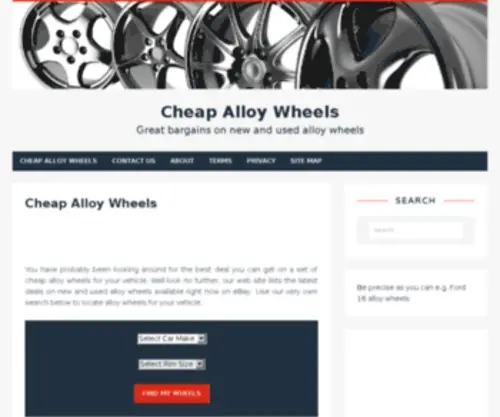 Cheapalloywheels.net(CHEAP ALLOY WHEELS and ACCESSORIES) Screenshot