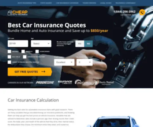 Cheapautoinsurance.com(Find the Cheapest Auto Insurance Company) Screenshot