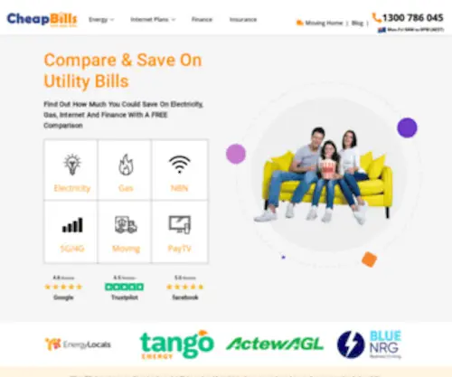 Cheapbills.com.au(Compare Online & Save Money on Bills) Screenshot