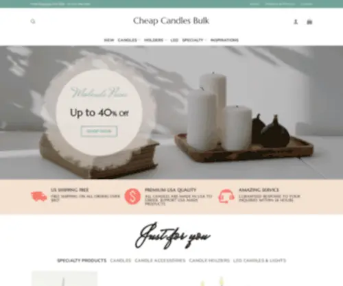 Cheapcandlesbulk.com(Cheap Candles at Bulk Wholesale Candles Prices) Screenshot