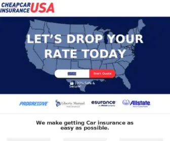 Cheapcarinsuranceusa.com(Free Car Insurance Quotes in a Few Fast and Easy Steps) Screenshot