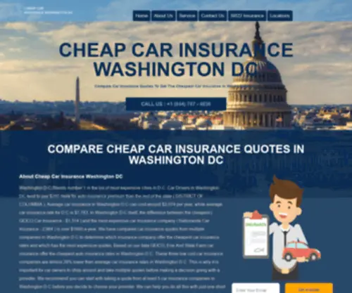 Cheapcarinsurancewashingtondc.com(Affordable Car Insurance Washington DC) Screenshot