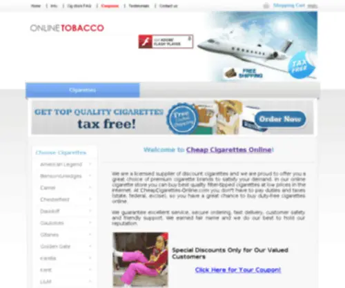 Cheapcigarettes-Online.com(Cheapcigarettes Online) Screenshot