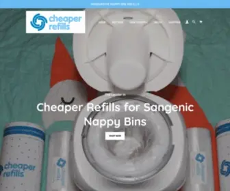 Cheaperrefills.com.au(Cheaper Refills for Sangenic Nappy Bin Cassettes) Screenshot