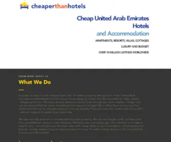 Cheaperthanhotels.ae(Hotels and Accommodation in United Arab Emirates and Worldwide) Screenshot