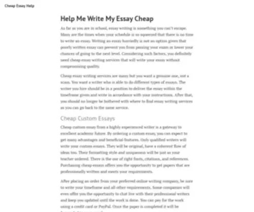 Cheapessayhelp.com(Cheap essays) Screenshot