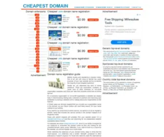 CheapestDomain.info(Cheapest domain prices) Screenshot