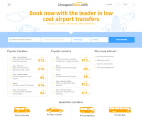 Cheapesttaxis.com(Airport transfers low cost from CheapestTaxis) Screenshot