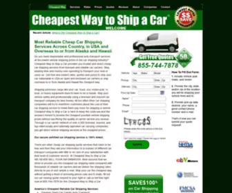 Cheapestwaytoshipacar.com(America's Cheapest Way to Ship a Car) Screenshot