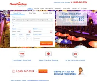 Cheapfareguru.com(Flight tickets) Screenshot