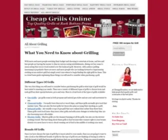 Cheapgrillsonline.org(Resources and Deals for Those Who Love to Grill) Screenshot