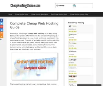 Cheaphostingchoice.com(Complete Cheap Web Hosting Guide Help You Get Reliable Services) Screenshot