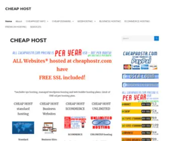 Cheaphostr.com(CHEAP HOST) Screenshot