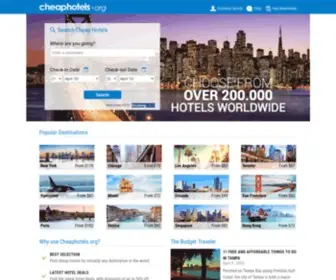 Cheaphotels.org(Cheap Hotels) Screenshot