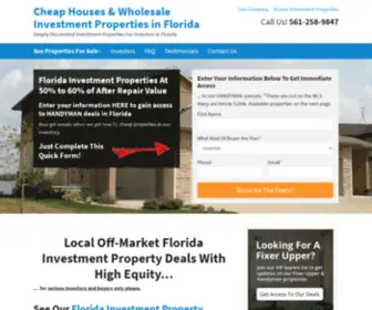 Cheaphousesflorida.com(Fixer Upper Deals Florida) Screenshot