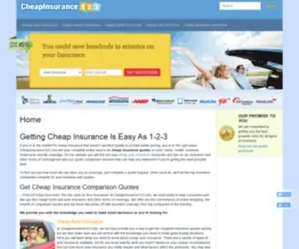 Cheapinsurance123.com(Cheap Insurance 123) Screenshot