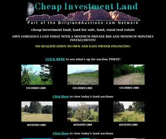 Cheapinvestmentland.com(Cheap investment land) Screenshot