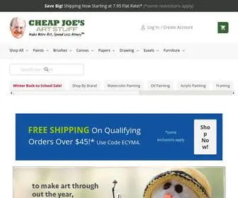 Cheapjoes.com(Painting, Drawing and Art Supplies Store) Screenshot
