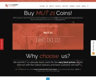 Cheapmaddencoins.com(CheapMaddenCoins I Buy MUT 21 Coins 20% Cheaper) Screenshot