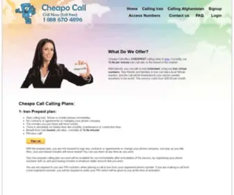 Cheapocall.com(ارزانترین مکالمه تلفنی به ایران) Screenshot