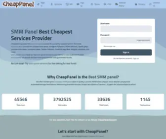Cheappanel.com(SMM Panel Best Cheapest Services Provider) Screenshot