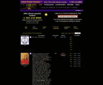 Cheapphonepsychics.com(Cheap Phone Psychics) Screenshot